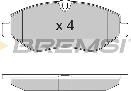 Bremsi BP3324 - Гальмівні колодки, дискові гальма autozip.com.ua