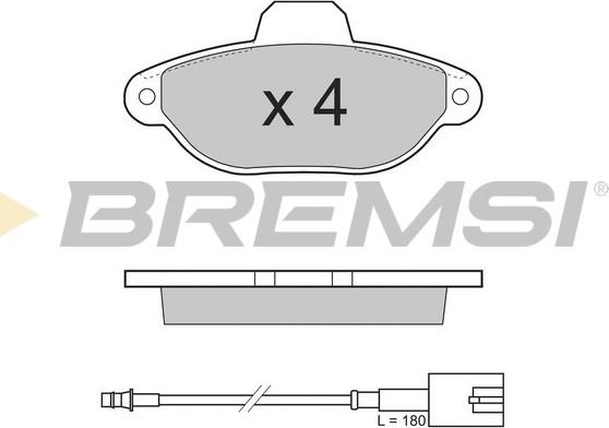 Bremsi BP3326 - Гальмівні колодки, дискові гальма autozip.com.ua