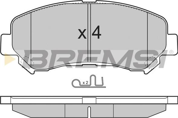 Bremsi BP3321 - Гальмівні колодки, дискові гальма autozip.com.ua