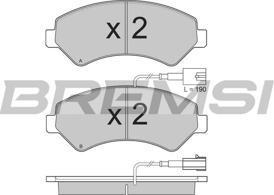 Bremsi BP3323 - Гальмівні колодки, дискові гальма autozip.com.ua