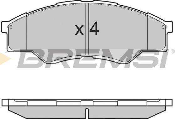 Bremsi BP3375 - Гальмівні колодки, дискові гальма autozip.com.ua