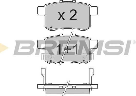 Bremsi BP3370 - Гальмівні колодки, дискові гальма autozip.com.ua