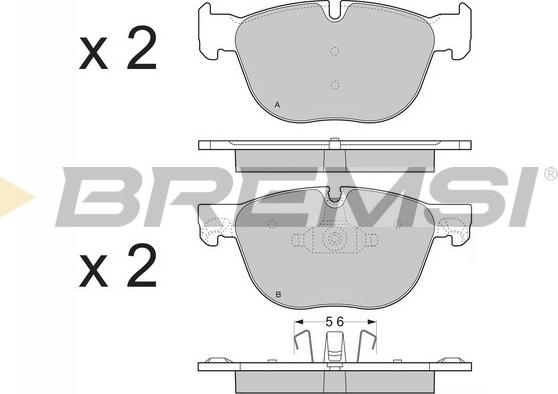 Bremsi BP3371 - Гальмівні колодки, дискові гальма autozip.com.ua