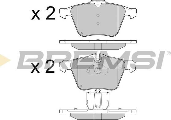 Bremsi BP3299 - Гальмівні колодки, дискові гальма autozip.com.ua