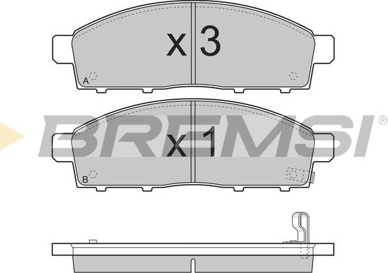 Bremsi BP3296 - Гальмівні колодки, дискові гальма autozip.com.ua