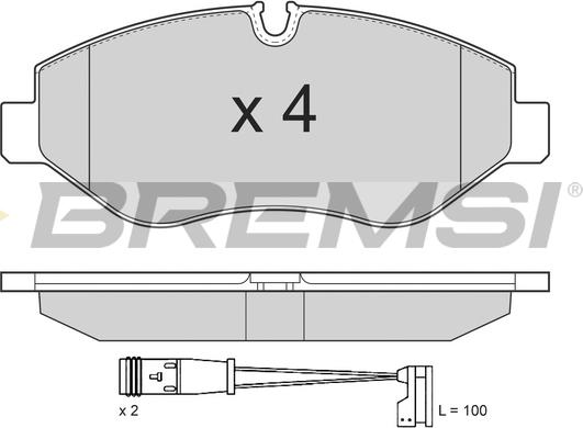 Bremsi BP3292 - Гальмівні колодки, дискові гальма autozip.com.ua