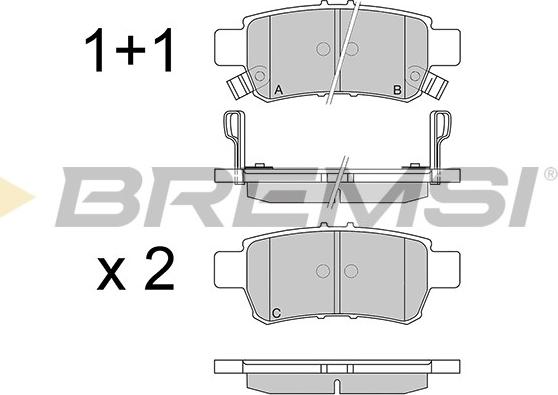 Bremsi BP3259 - Гальмівні колодки, дискові гальма autozip.com.ua