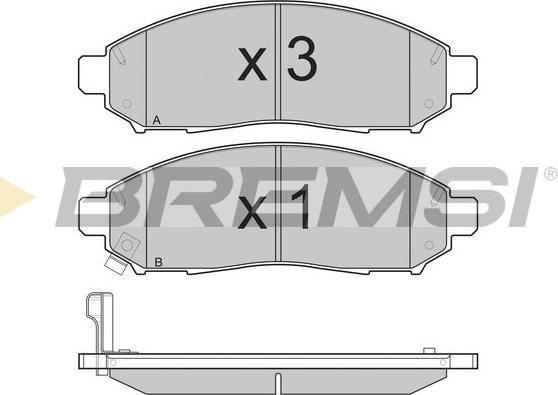 Bremsi BP3256 - Гальмівні колодки, дискові гальма autozip.com.ua