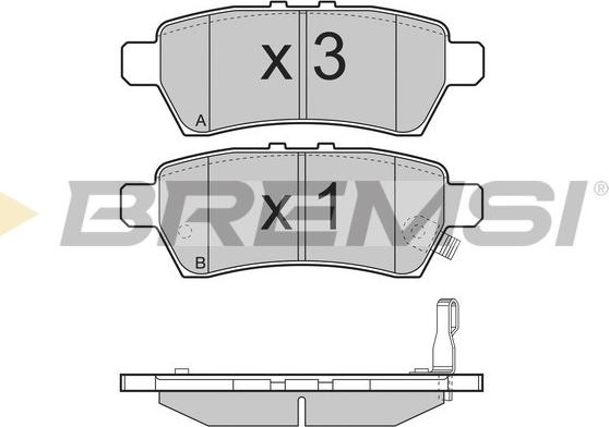 Bremsi BP3257 - Гальмівні колодки, дискові гальма autozip.com.ua