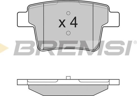 Bremsi BP3266 - Гальмівні колодки, дискові гальма autozip.com.ua