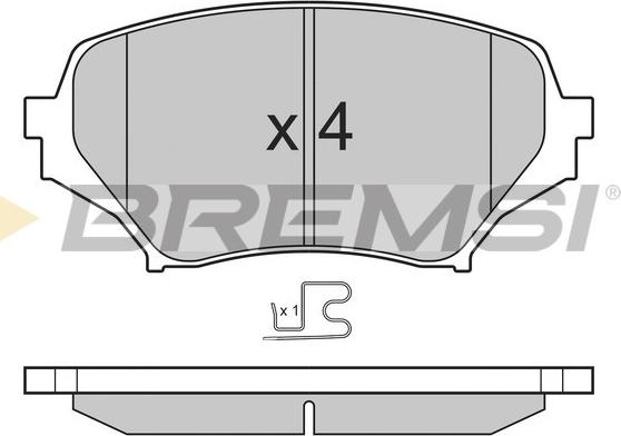 Bremsi BP3260 - Гальмівні колодки, дискові гальма autozip.com.ua