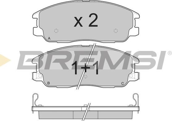 Bremsi BP3268 - Гальмівні колодки, дискові гальма autozip.com.ua