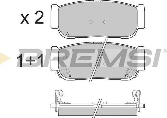 Bremsi BP3267 - Гальмівні колодки, дискові гальма autozip.com.ua