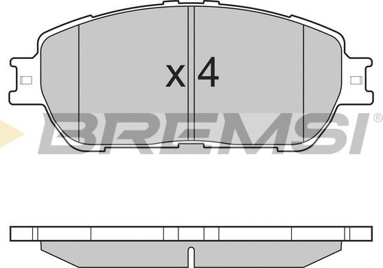 Bremsi BP3209 - Гальмівні колодки, дискові гальма autozip.com.ua