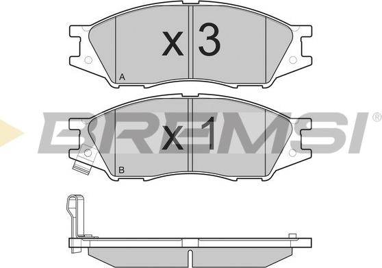 Bremsi BP3208 - Гальмівні колодки, дискові гальма autozip.com.ua