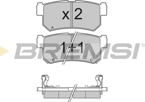 Bremsi BP3203 - Гальмівні колодки, дискові гальма autozip.com.ua