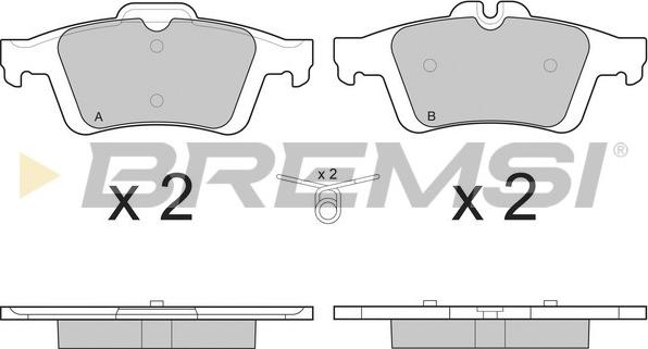 Bremsi BP3217 - Гальмівні колодки, дискові гальма autozip.com.ua