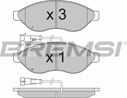 Bremsi BP3285TR - Гальмівні колодки, дискові гальма autozip.com.ua