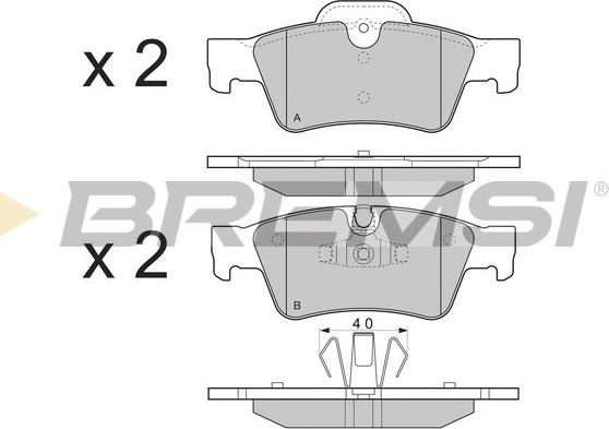 Bremsi BP3280 - Гальмівні колодки, дискові гальма autozip.com.ua