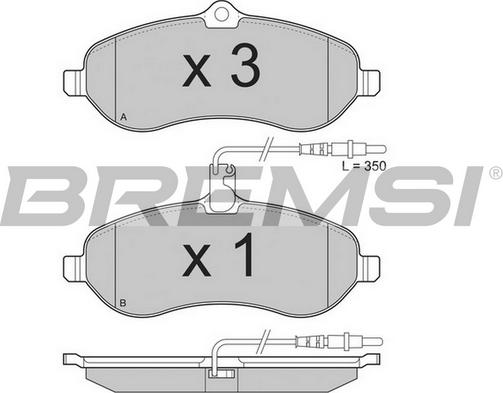Bremsi BP3283TR - Гальмівні колодки, дискові гальма autozip.com.ua