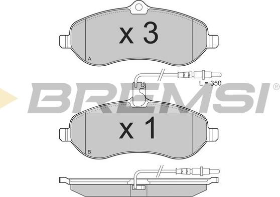 Bremsi BP3283 - Гальмівні колодки, дискові гальма autozip.com.ua