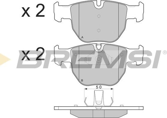 Bremsi BP3287 - Гальмівні колодки, дискові гальма autozip.com.ua