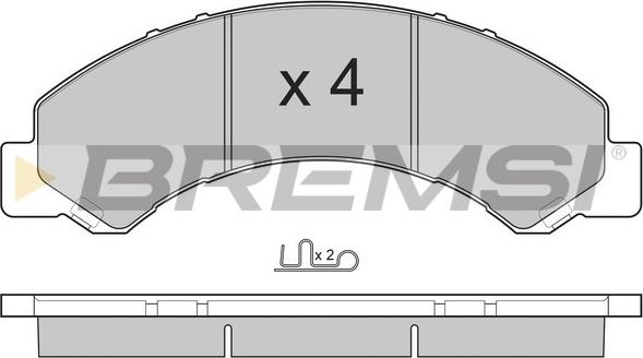 Bremsi BP3235 - Гальмівні колодки, дискові гальма autozip.com.ua