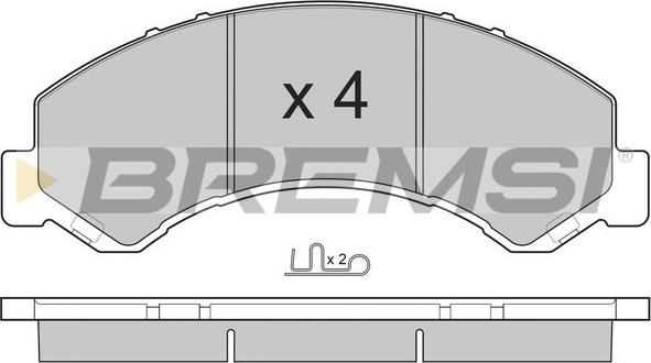 Bremsi BP3236 - Гальмівні колодки, дискові гальма autozip.com.ua