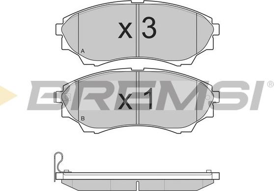 Bremsi BP3232 - Гальмівні колодки, дискові гальма autozip.com.ua