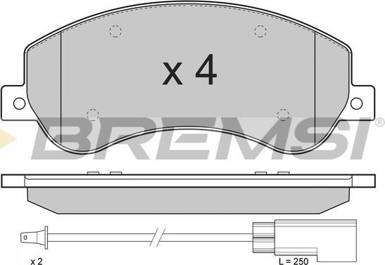 Bremsi BP3274 - Гальмівні колодки, дискові гальма autozip.com.ua