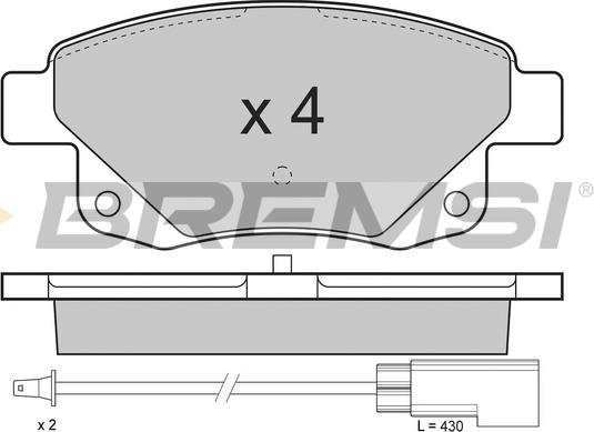 Bremsi BP3275 - Гальмівні колодки, дискові гальма autozip.com.ua
