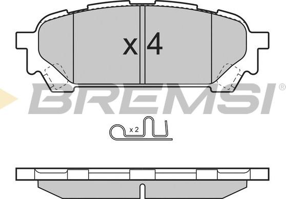 Bremsi BP3270 - Гальмівні колодки, дискові гальма autozip.com.ua