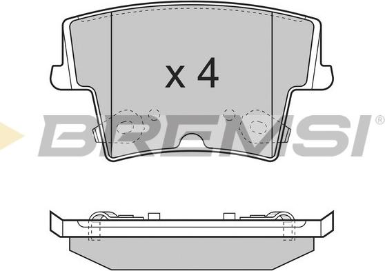 Bremsi BP3278 - Гальмівні колодки, дискові гальма autozip.com.ua