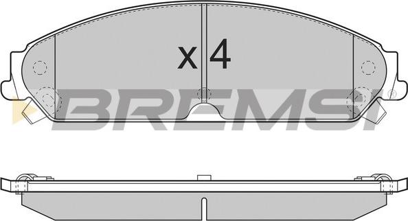Bremsi BP3277 - Гальмівні колодки, дискові гальма autozip.com.ua