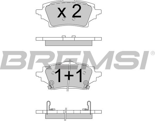 Bremsi BP3796 - Гальмівні колодки, дискові гальма autozip.com.ua