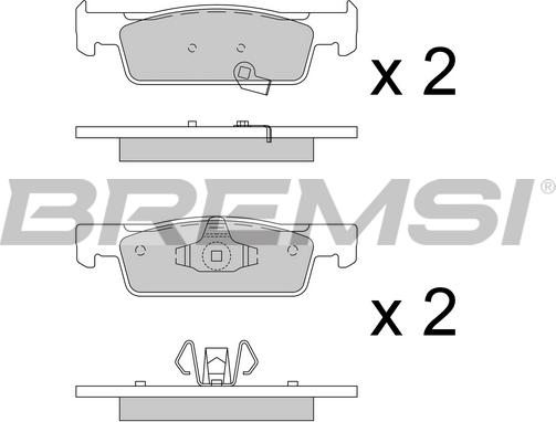 Bremsi BP3798 - Гальмівні колодки, дискові гальма autozip.com.ua