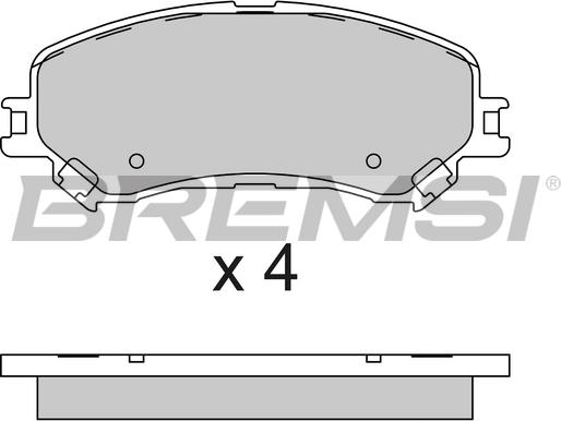 Bremsi BP3793 - Гальмівні колодки, дискові гальма autozip.com.ua