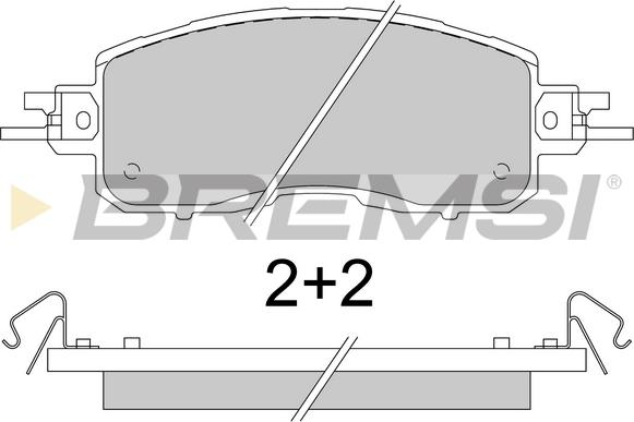 Bremsi BP3797 - Гальмівні колодки, дискові гальма autozip.com.ua