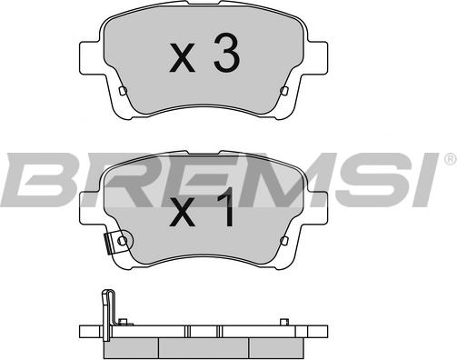 Bremsi BP3740 - Гальмівні колодки, дискові гальма autozip.com.ua