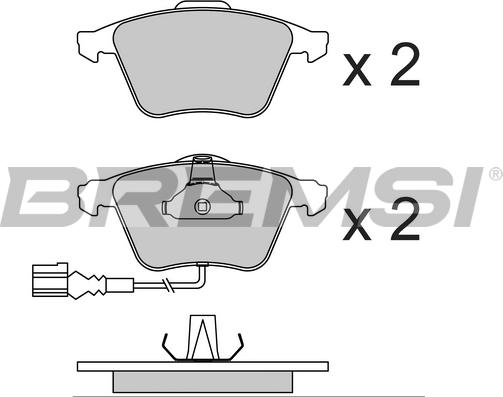 Bremsi BP3741 - Гальмівні колодки, дискові гальма autozip.com.ua