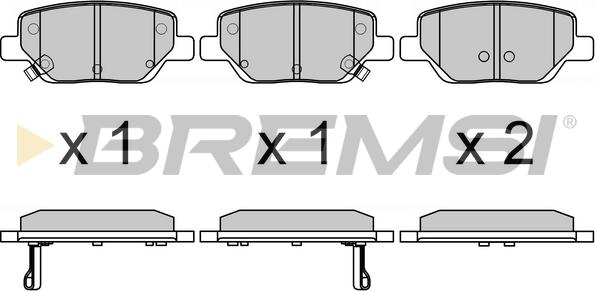 Bremsi BP3748 - Гальмівні колодки, дискові гальма autozip.com.ua