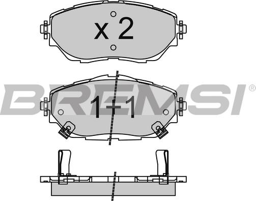 Bremsi BP3755 - Гальмівні колодки, дискові гальма autozip.com.ua