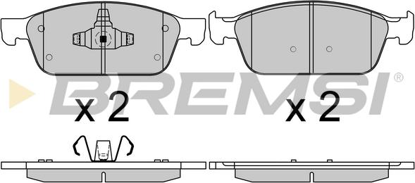 Bremsi BP3751 - Гальмівні колодки, дискові гальма autozip.com.ua