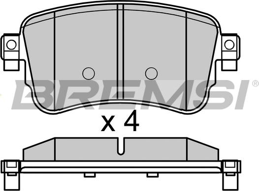 Bremsi BP3753 - Гальмівні колодки, дискові гальма autozip.com.ua