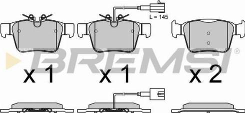 Bremsi BP3769 - Гальмівні колодки, дискові гальма autozip.com.ua