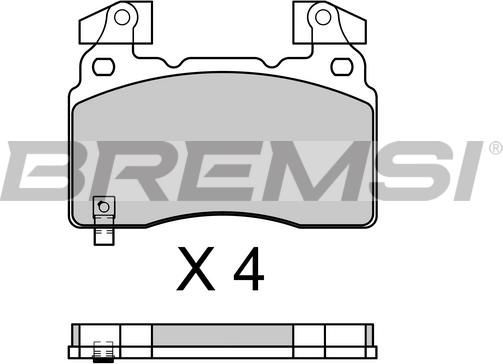 Bremsi BP3760 - Гальмівні колодки, дискові гальма autozip.com.ua