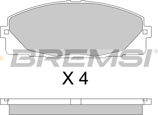 Bremsi BP3763 - Гальмівні колодки, дискові гальма autozip.com.ua