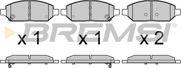 Bremsi BP3767 - Гальмівні колодки, дискові гальма autozip.com.ua