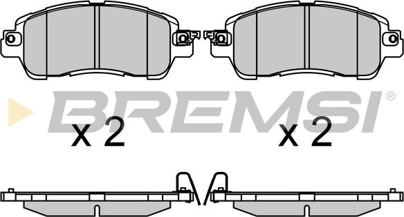 Bremsi BP3706 - Гальмівні колодки, дискові гальма autozip.com.ua