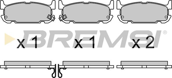 Bremsi BP3708 - Гальмівні колодки, дискові гальма autozip.com.ua